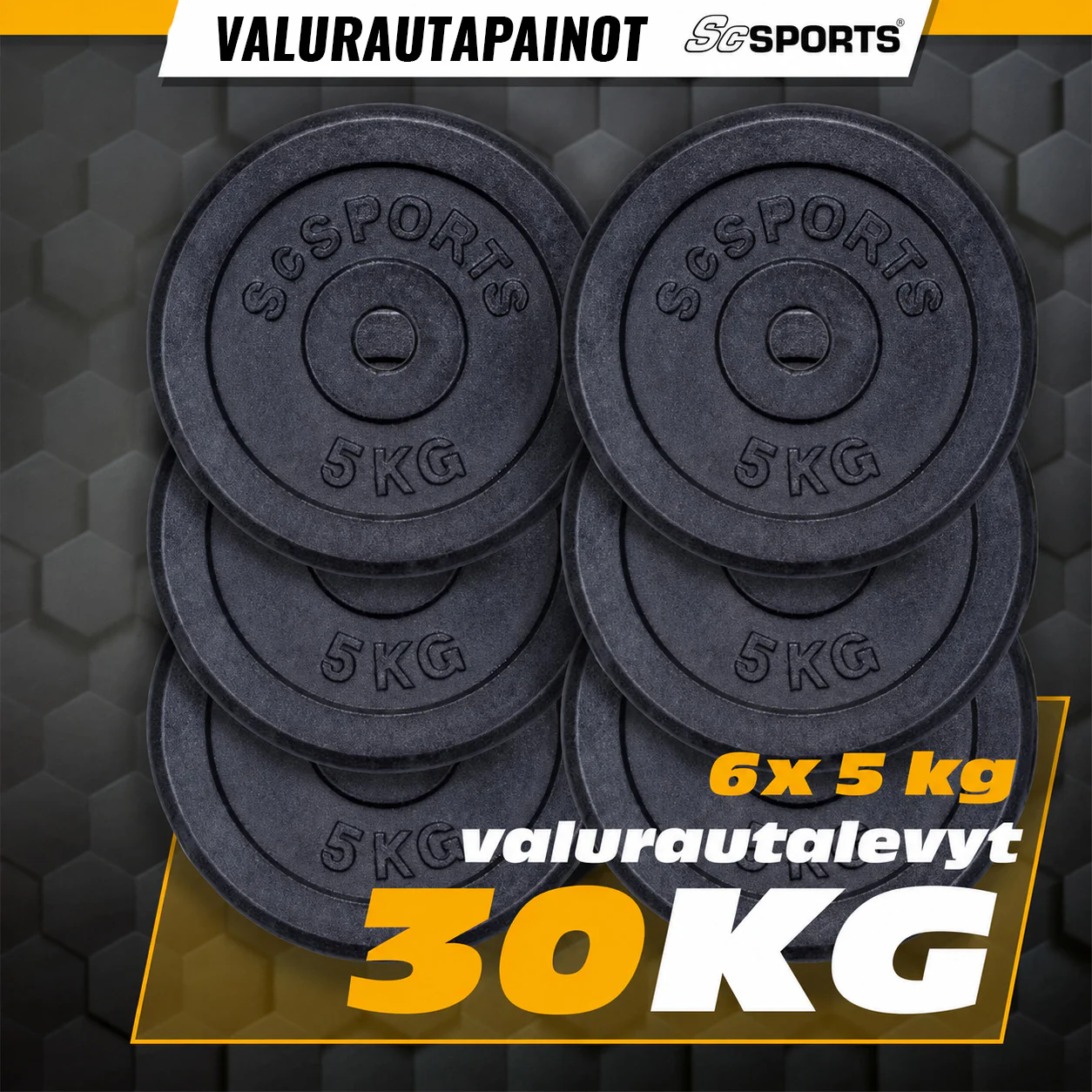 Valurautainen levypainosetti 30/31 mm 10–40 kg - Image 9