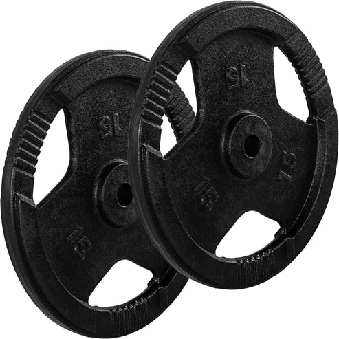 Valurautaiset Tri Grip -levypainot 30/31 mm, 2–30 kg - Image 3