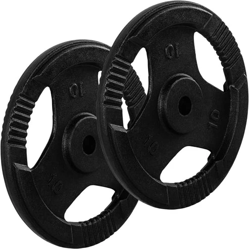 Valurautaiset Tri Grip -levypainot 30/31 mm, 2–30 kg - Image 5