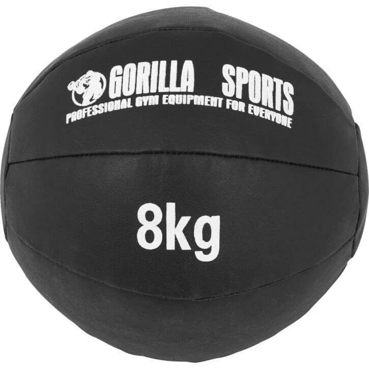 Wall Ball kuntopallo 1–10 kg, musta PU - Image 9