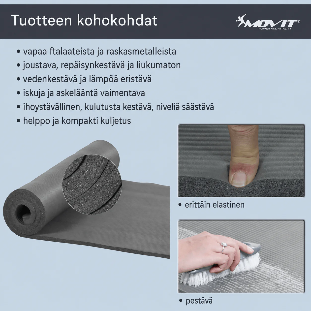 Joogamatto 10–15 mm – paksu NBR-harjoitusmatto - Image 4